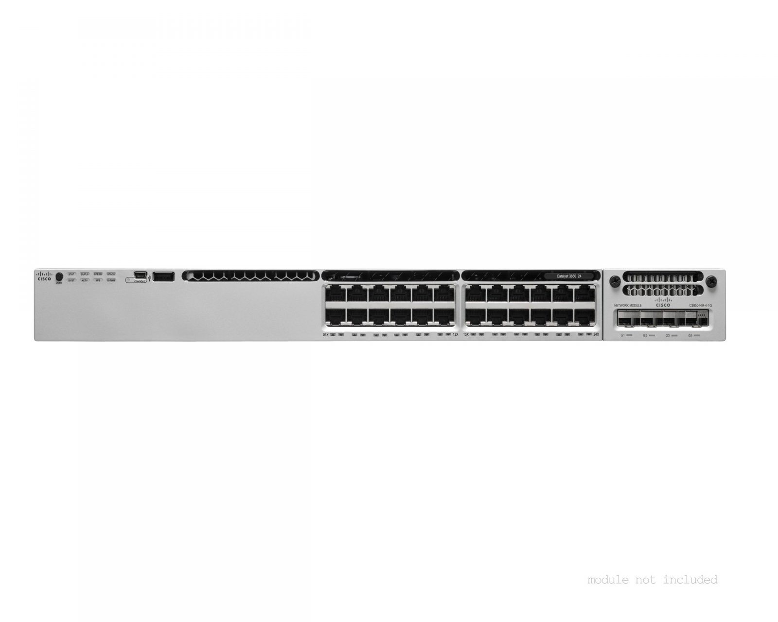Cisco WS-C3850-24T-L Gigabit Switch 3850 24 Port LAN Base Dual 350W PWR