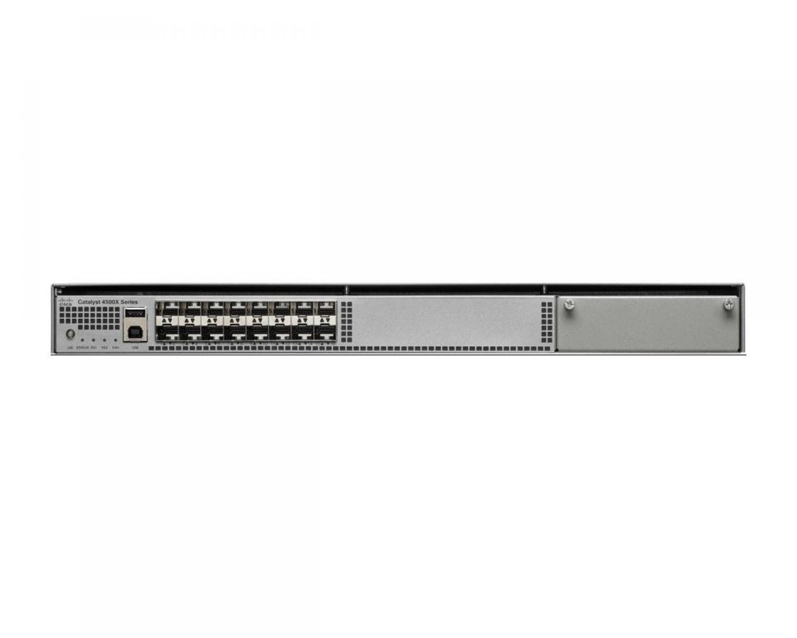 Cisco WS-C4500X-16SFP+ Switch 4500-X 16 Port 10GE IP Base, Front-to-Back Cooling, DUAL P/S
