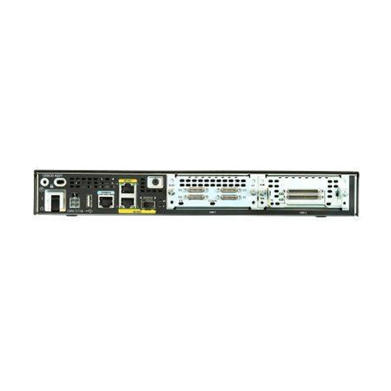 New Cisco ISR4221/K9 35Mbps-75Mbps system throughtput, 2 WAN/LAN ports, 1 SFP port, multi-Core CPU,2 NIM