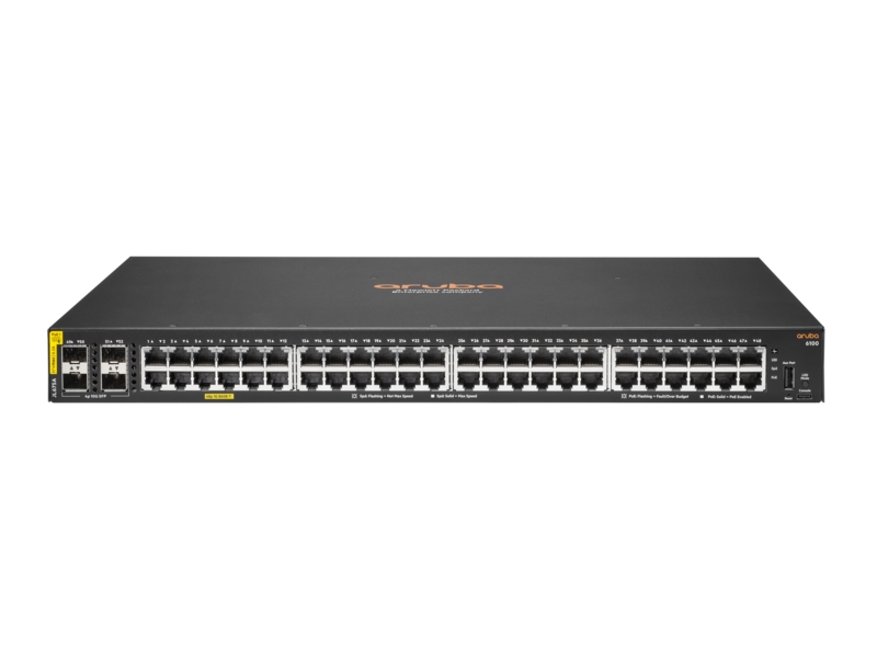 HPE Aruba JL675A CX 6100 Series 48x 1GB PoE RJ-45 4x 10GB SFP+ Switch